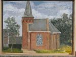 De Rietstap, kerkje Dinxperlo, 40/30, verkocht (painting_0492)